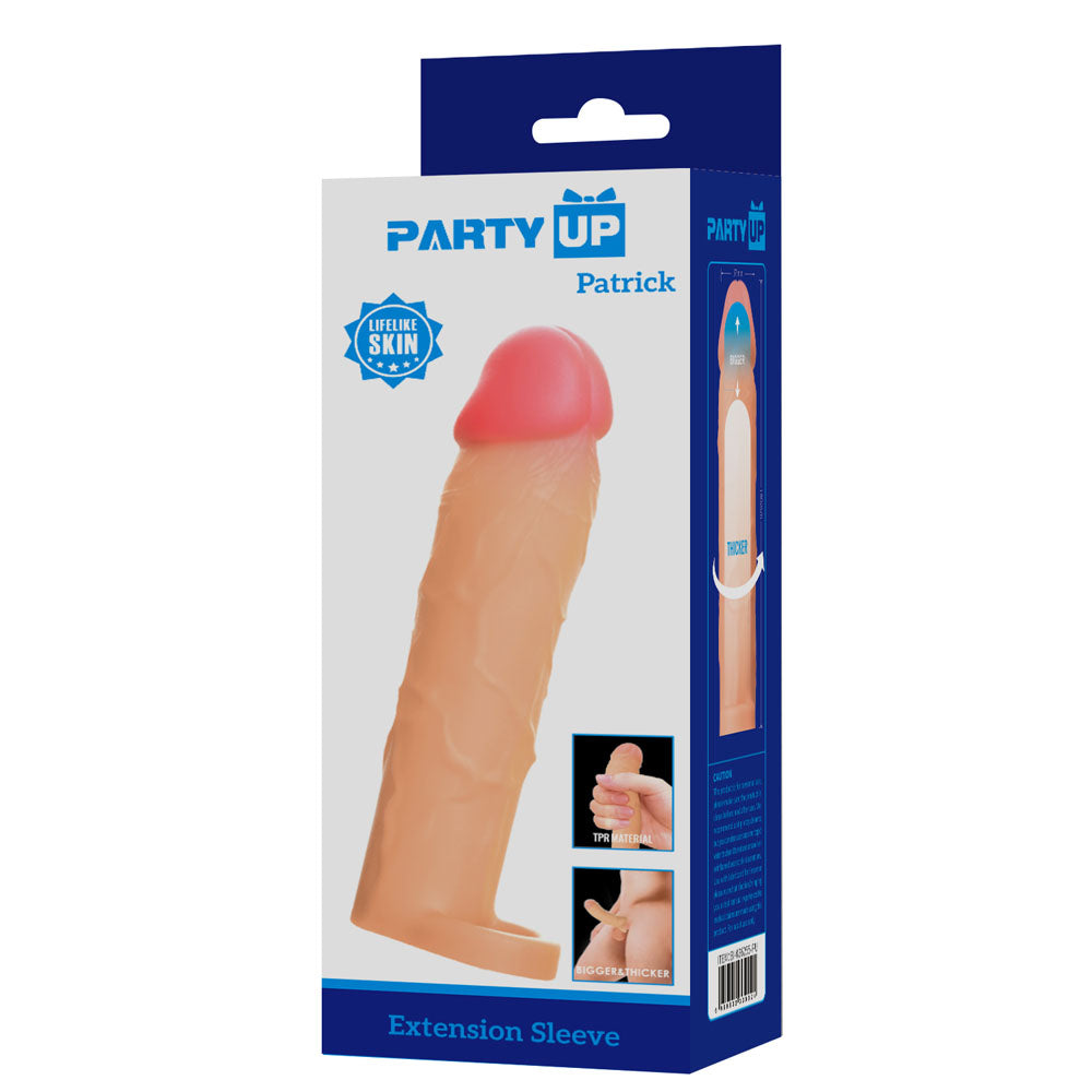 Party Up Patrick 2 Inch Extender Sleeve with Ball Strap – Penis Extender Sleeve > Sex Toys For Men > Penis Sleeves - Tophatter Daily Deals
