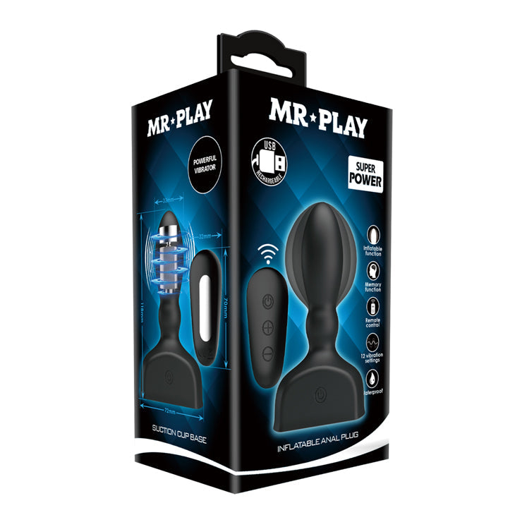 Mr. Play Inflatable Anal Plug – Multi-Speed Vibrating Adjustable Butt Plug > Anal Range > Tunnel and Stretchers - Tophatter Daily Deals
