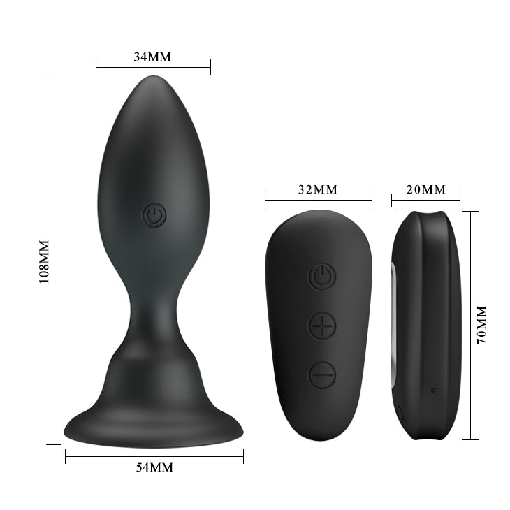 Mr Play Vibrating Anal Plug 10.8 cm Butt Plug with Remote Control > Anal Range > Vibrating Butt Plugs - Tophatter Daily Deals