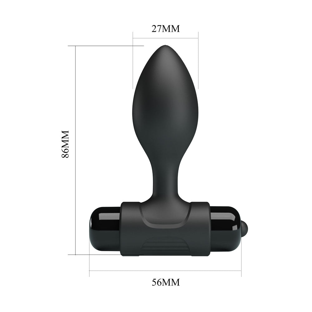 Party Up KEN (Black) – 8.6 cm Vibrating Butt Plug > Anal Range > Vibrating Butt Plugs - Tophatter Daily Deals