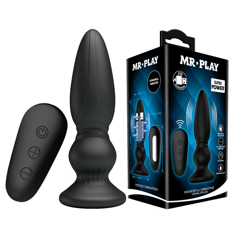 Mr. Play Powerful Vibrating Anal Plug – Prostate Massager > Anal Range > Vibrating Butt Plugs - Tophatter Daily Deals