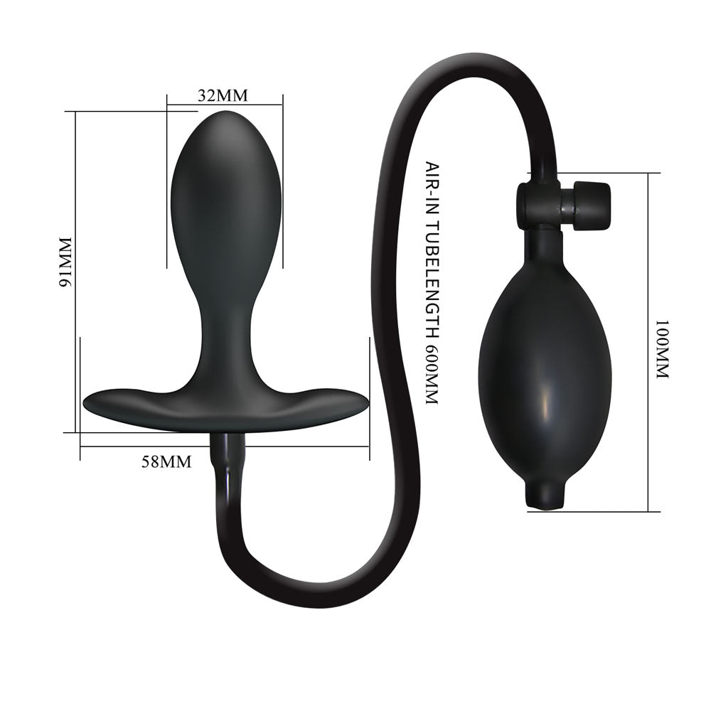 Party Up Kevin Inflatable Butt Plug – 9.1 cm Inflatable Butt Plug > Anal Range > Tunnel and Stretchers - Tophatter Daily Deals