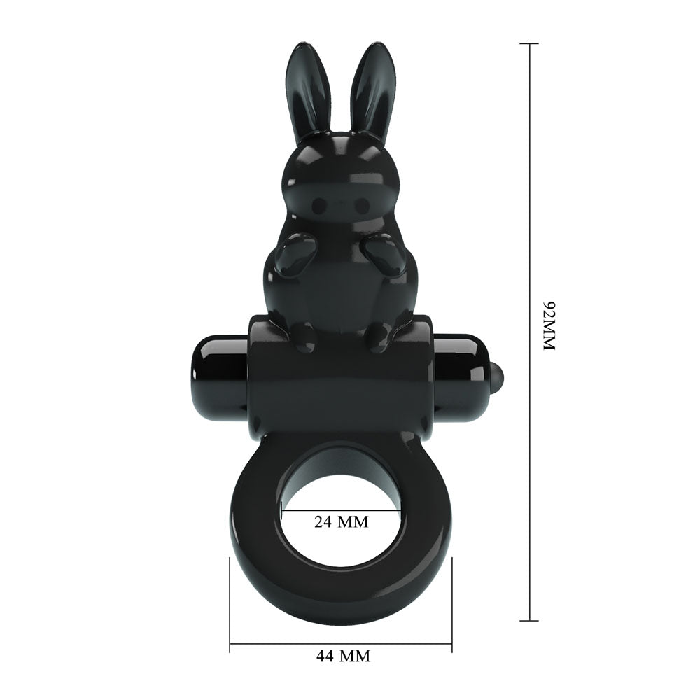 Party Up LEO (Black) – Vibrating Rabbit Cock Ring > Cock Ring > Vibrating - Tophatter Daily Deals