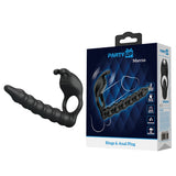 Party Up Marcus (Black) – USB Rechargeable Vibrating Cock Ring and Anal Plug > Anal Range > Anal Probes - Tophatter Daily Deals