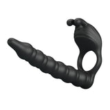 Party Up Marcus (Black) – USB Rechargeable Vibrating Cock Ring and Anal Plug > Anal Range > Anal Probes - Tophatter Daily Deals