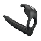 Party Up Marcus (Black) – USB Rechargeable Vibrating Cock Ring and Anal Plug > Anal Range > Anal Probes - Tophatter Daily Deals