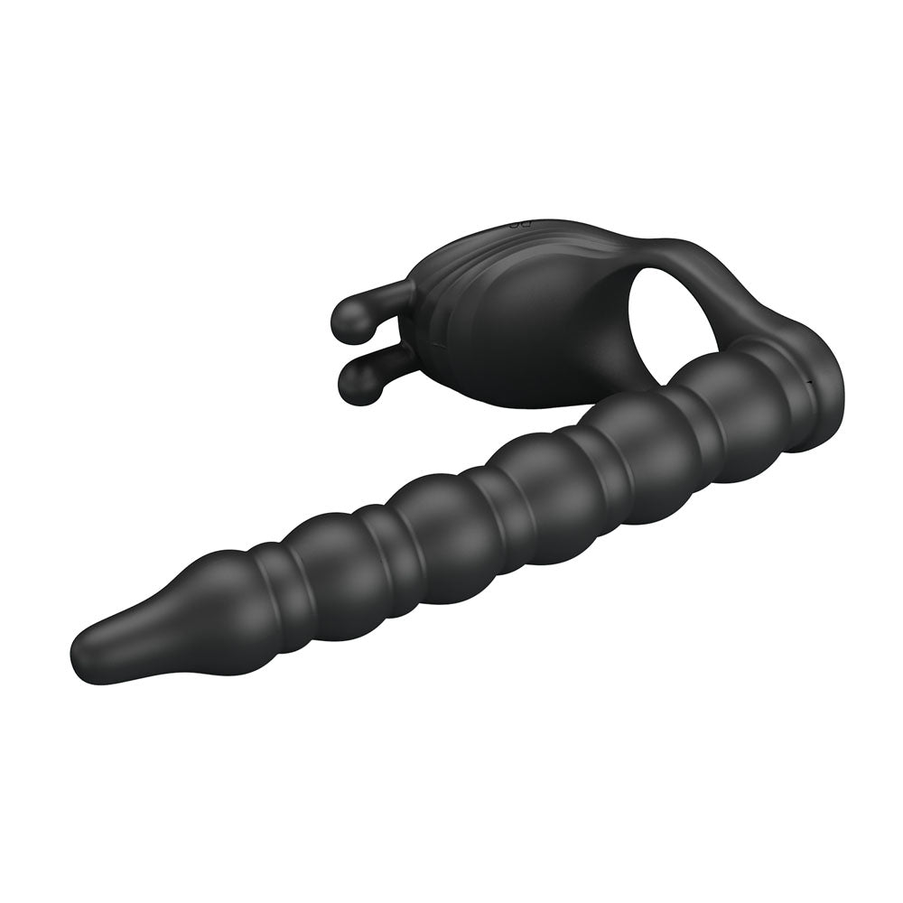 Party Up Marcus (Black) – USB Rechargeable Vibrating Cock Ring and Anal Plug > Anal Range > Anal Probes - Tophatter Daily Deals