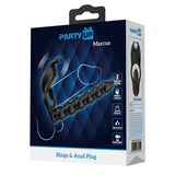Party Up Marcus (Black) – USB Rechargeable Vibrating Cock Ring and Anal Plug > Anal Range > Anal Probes - Tophatter Daily Deals