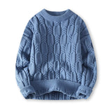 Warm Men’s Sweater - Cable Knit, Chunky, For Winter Blue - Tophatter Daily Deals