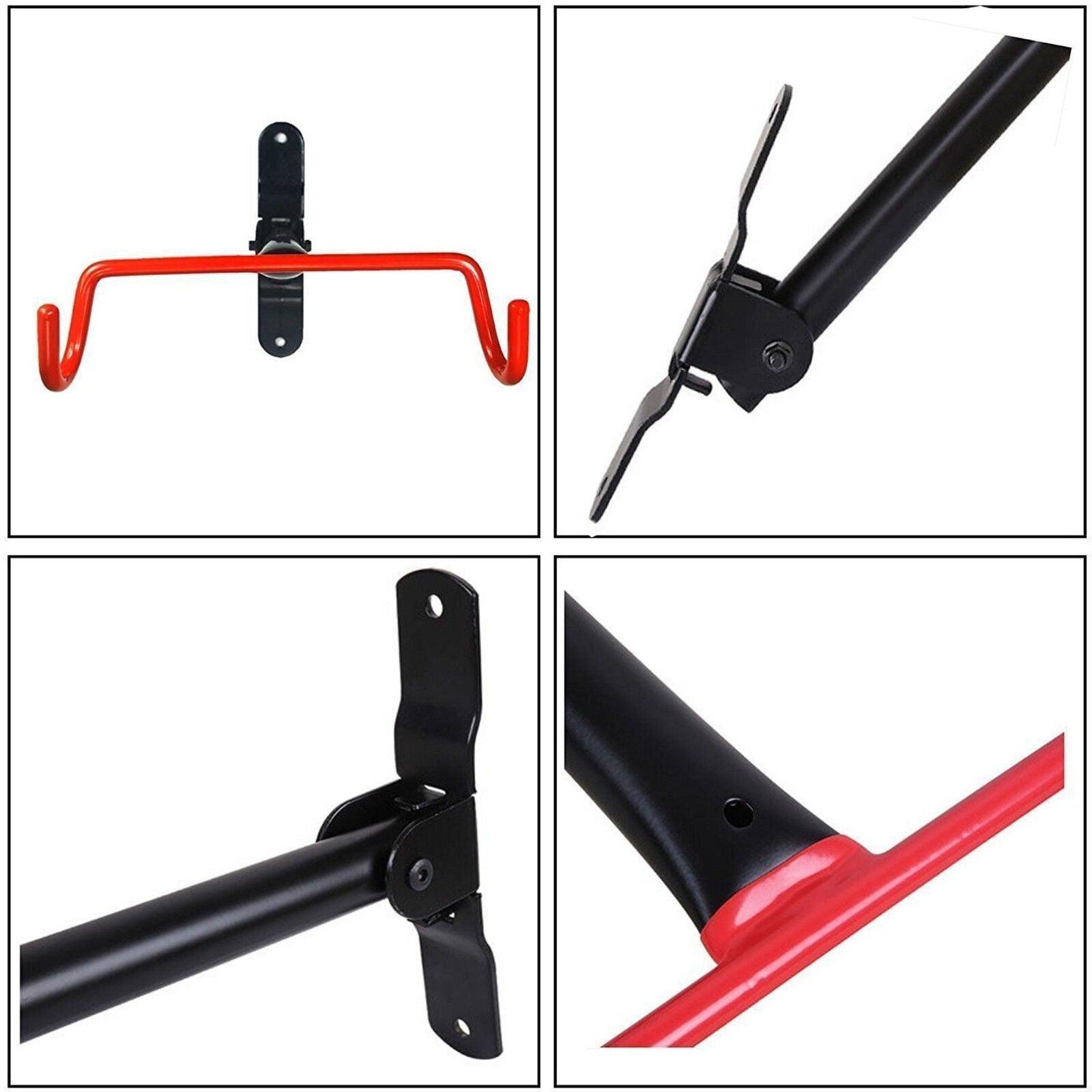 Bicycle Storage Indoors - Bike Bicycle Wall Mounted Rack Storage Hanger Holder Hook Folding Space Saver Cycling - Tophatter Daily Deals