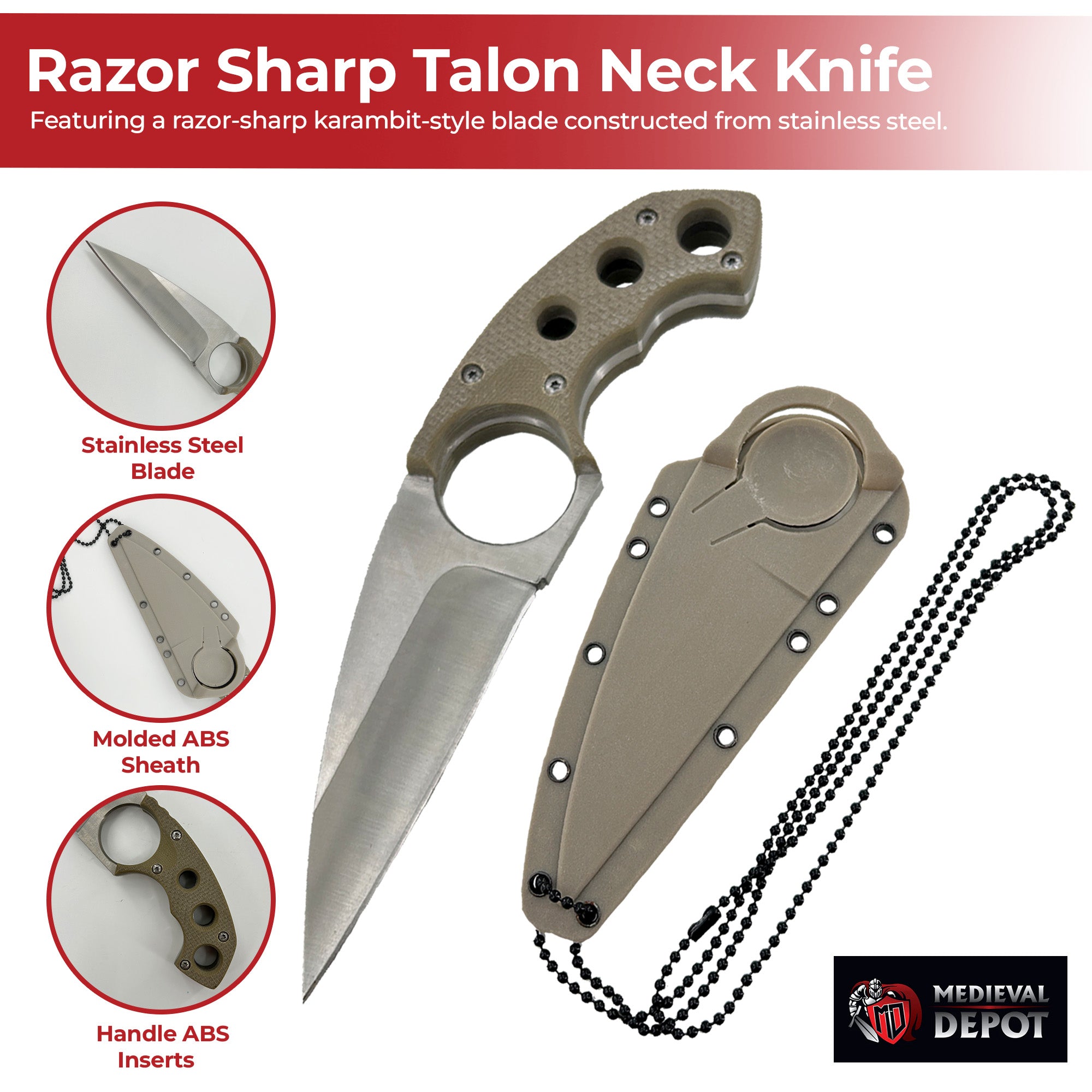 Bird Of Prey Talon Neck Knife Knives - Tophatter Daily Deals