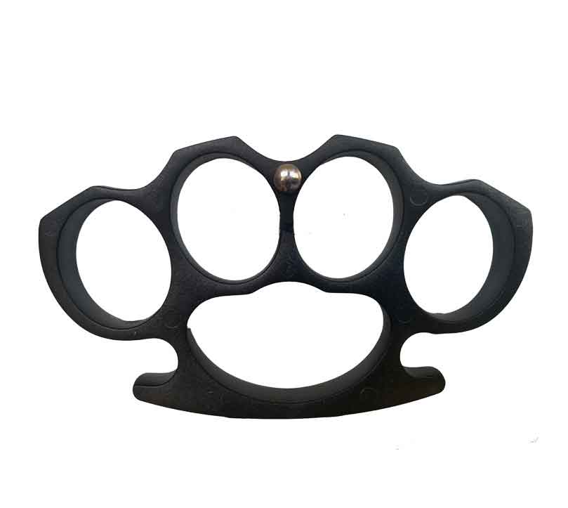 Black Plastic Knuckle Duster - TOPHATTER'S ARMORY DEALS Collectible Weapons - Tophatter Daily Deals
