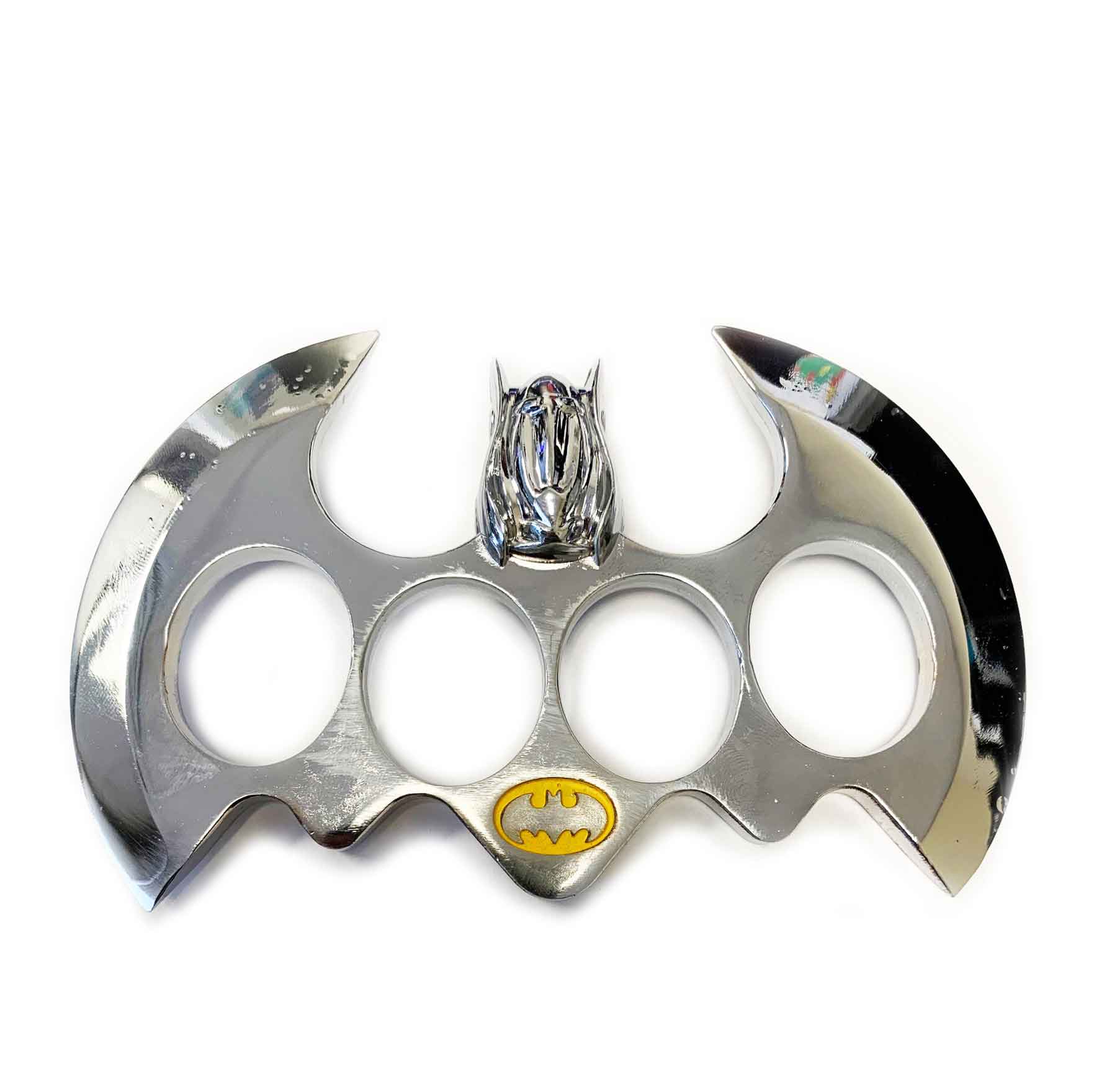 Self Defense Bat Metal Knuckles, Silver Throwing Knife Collectible Weapons - Tophatter Daily Deals