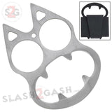 Metal Cat Buckle 2 Finger Double Knuckle Bottle Opener - Silver Belt Buckle - Tophatter Daily Deals