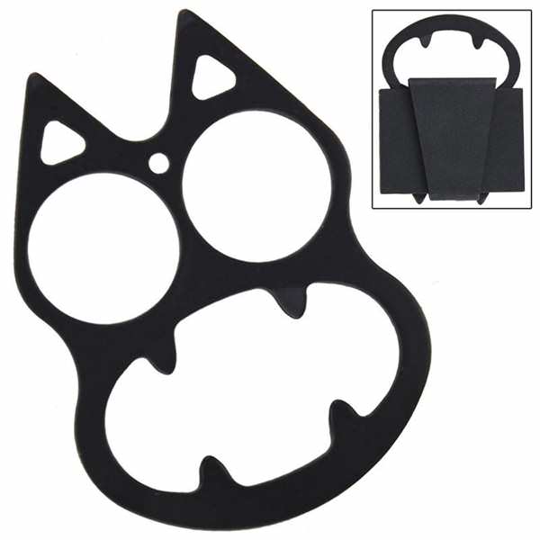 Black Stiletto Cat Face Evil Mini Knuckle - Tophatter's Guns'N'Weapons Store Collectible Weapons - Tophatter Daily Deals