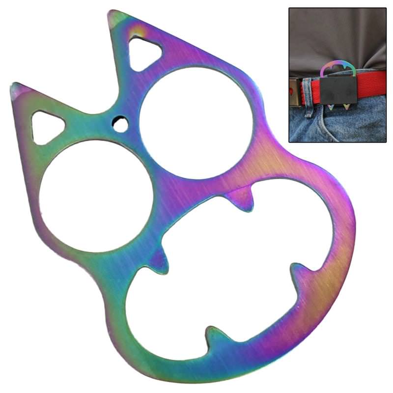 Personal Protection Feline Rainbow Fusion Knuckle - Tophatter's Army Products & Self Defense Collectible Weapons - Tophatter Daily Deals