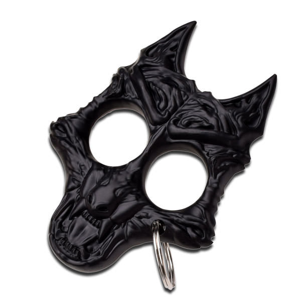 Black Wolf Self Defense Keychain Knuckle Collectible Weapons - Tophatter Daily Deals