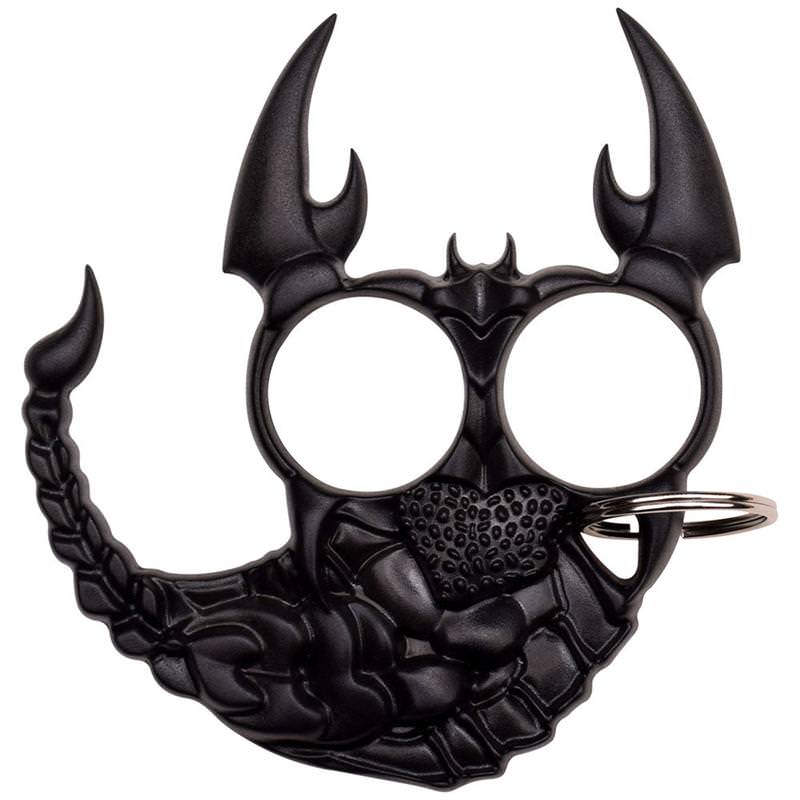 Scorpion Self Defense Finger Knuckle Keychain Black Collectible Weapons - Tophatter Daily Deals
