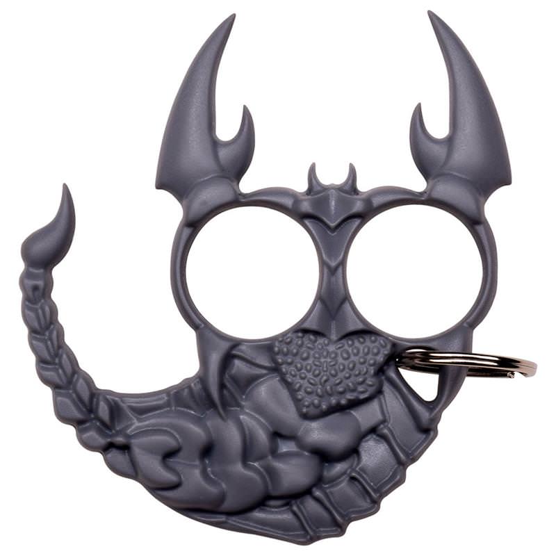 Scorpion Self Defense Finger Knuckle Keychain Grey - TOPHATTER'S ARMORY DEALS Collectible Weapons - Tophatter Daily Deals