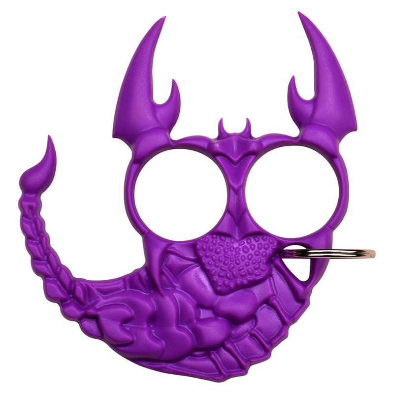 Scorpion Self Defense Finger Knuckle Keychain Purple - Tophatter's Guns'N'Weapons Store Collectible Weapons - Tophatter Daily Deals