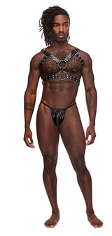 Gemini Leather Harness (Black) – Adjustable Leather Harness > Clothes > Mens Leather - Tophatter Daily Deals