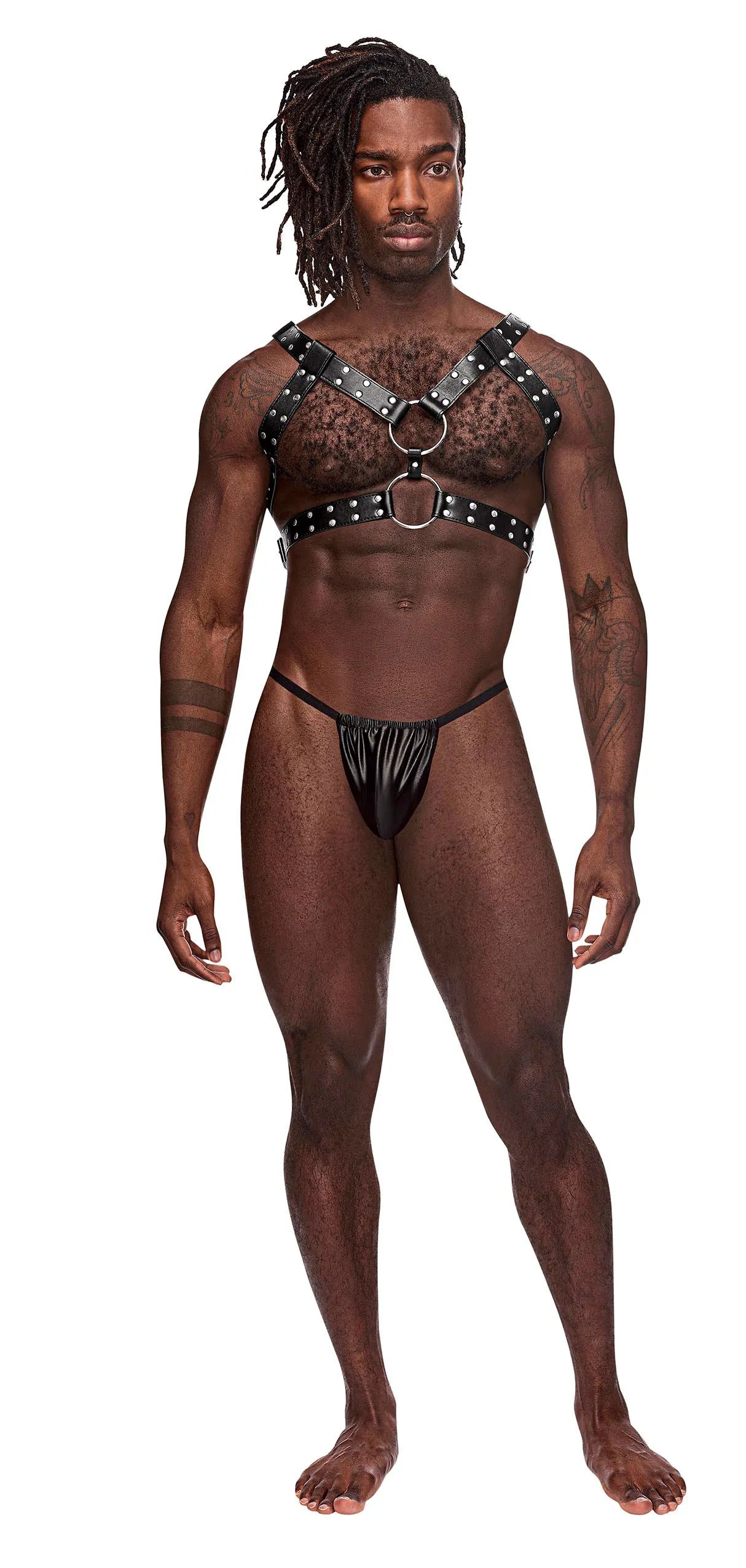 Gemini Leather Harness (Black) – Adjustable Leather Harness > Clothes > Mens Leather - Tophatter Daily Deals