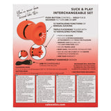 French Kiss Suck & Play Interchangeable Set – 12 Function Vibration and Suction Toy > Vibrators > Ladies > Clitoral Vibrators and Stimulators - Tophatter Daily Deals