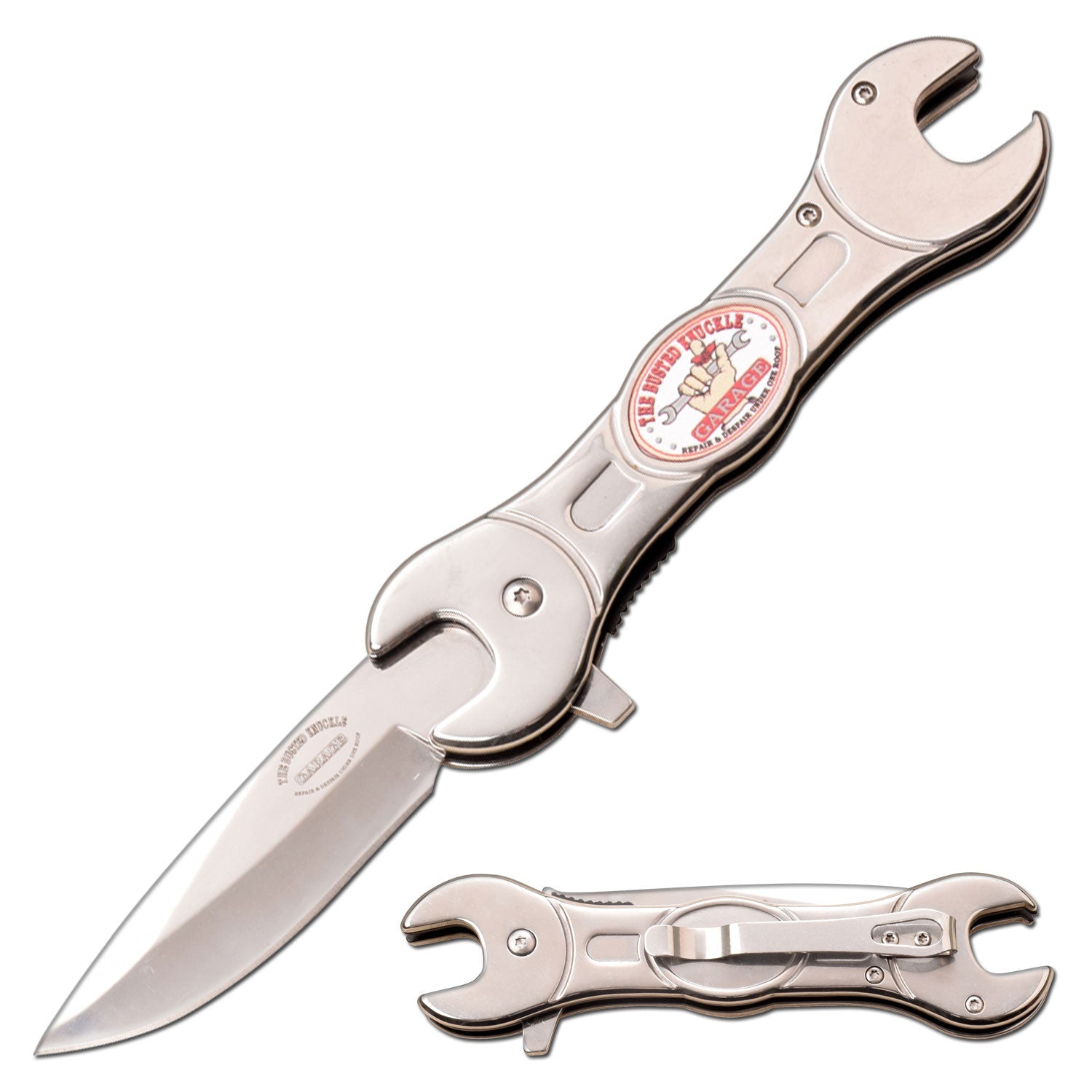 BUSTED KNUCKLE - GARAGE SPRING ASSISTED KNIFE - Tophatter Daily Deals
