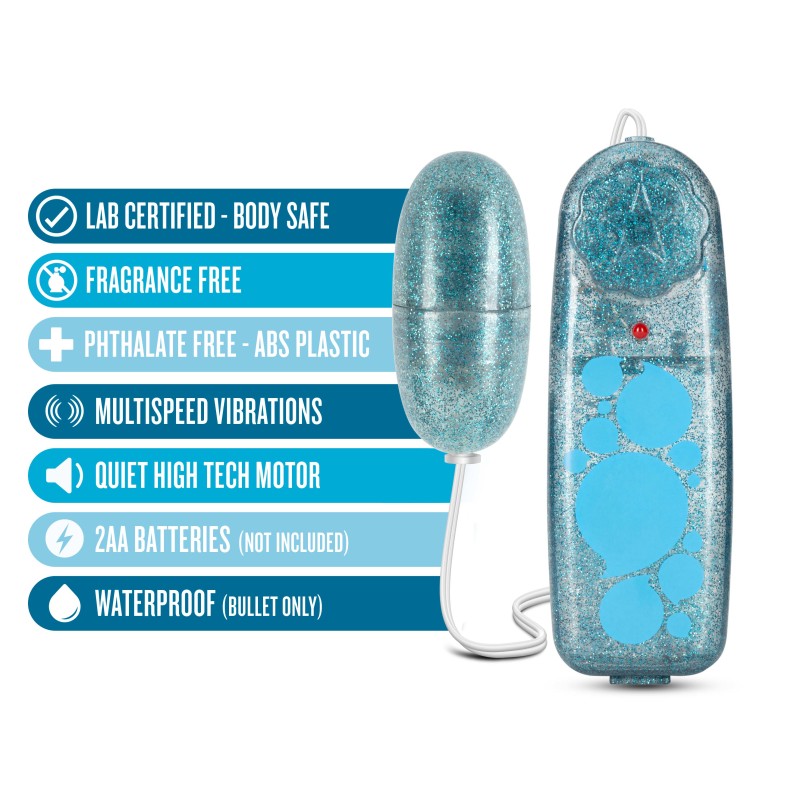 B Yours Glitter Power Bullet Blue 5.5 cm > Vibrators > Mini Vibrators - Tophatter Daily Deals