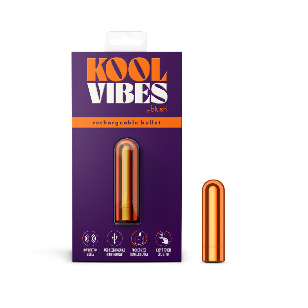 Kool Vibes Mini Bullet in Tangerine Orange > Vibrators > Mini Vibrators - Tophatter Daily Deals
