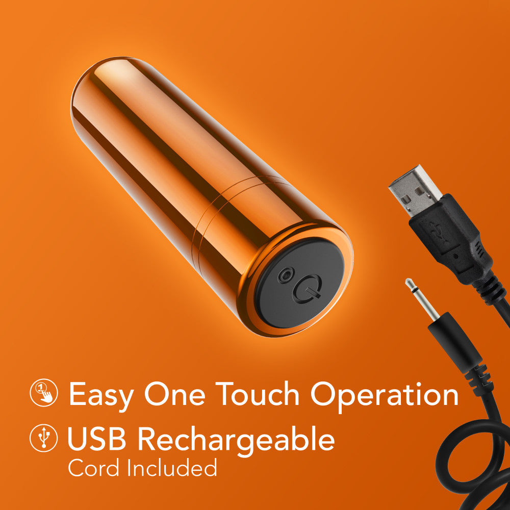 Kool Vibes Mini Bullet in Tangerine Orange > Vibrators > Mini Vibrators - Tophatter Daily Deals