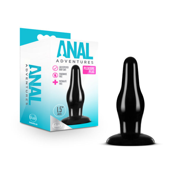 Blush Anal Adventures Pleasure Plug Black for Comfortable Use > Anal Range > Butt Plugs - Tophatter Daily Deals