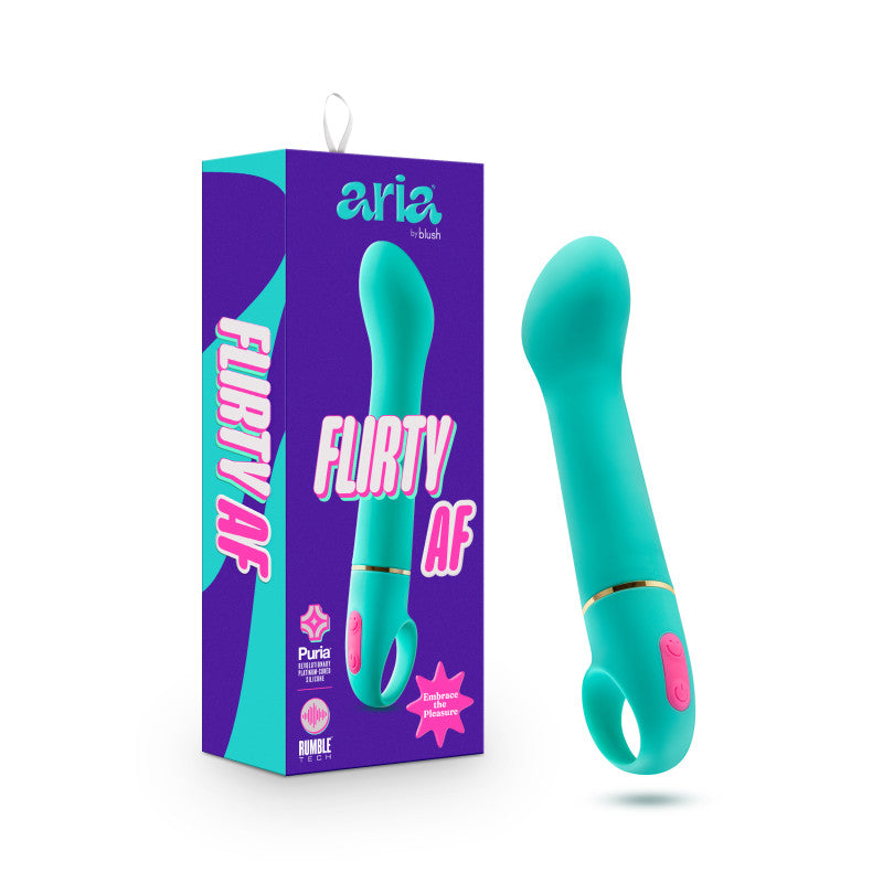 Aria Flirty Af Teal 16.5 Cm Vibrator > Sex Toys For Ladies > G-Spot Vibrators - Tophatter Daily Deals