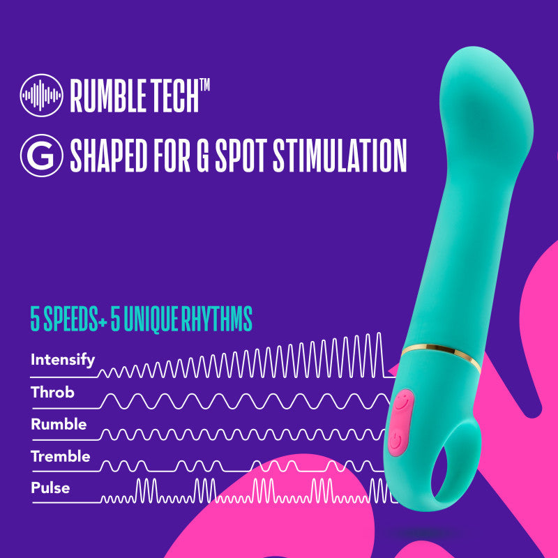 Aria Flirty Af Teal 16.5 Cm Vibrator > Sex Toys For Ladies > G-Spot Vibrators - Tophatter Daily Deals