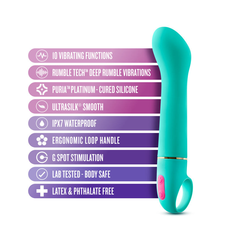Aria Flirty Af Teal 16.5 Cm Vibrator > Sex Toys For Ladies > G-Spot Vibrators - Tophatter Daily Deals