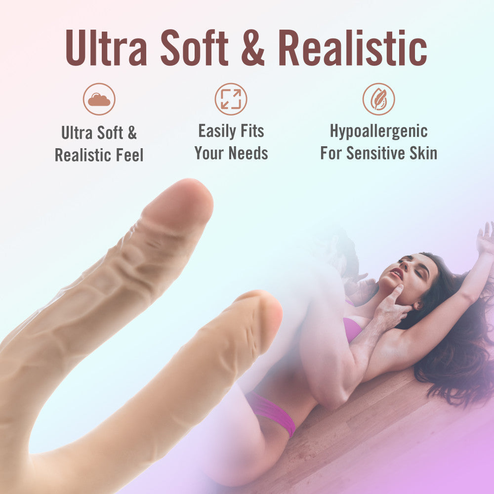 Dr Skin Plus 16.5 Inch Posable Double Dong 42 Centimeter Dual Ended Dildo > Dildos > Double Dildos - Tophatter Daily Deals