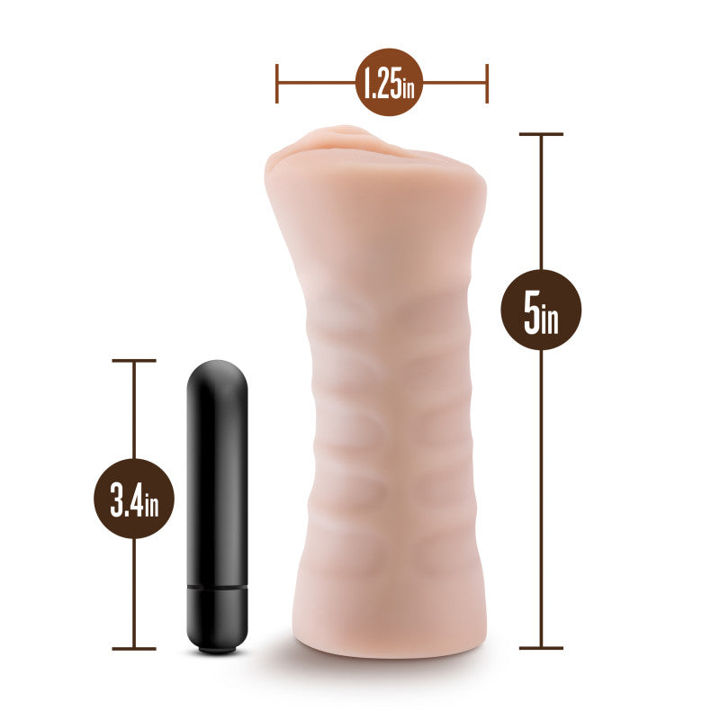 M For Men Rain Vanilla Realistic Vibrating Sleeve Toy > Sex Toys For Men > Masturbators > Vibrating - Tophatter Daily Deals