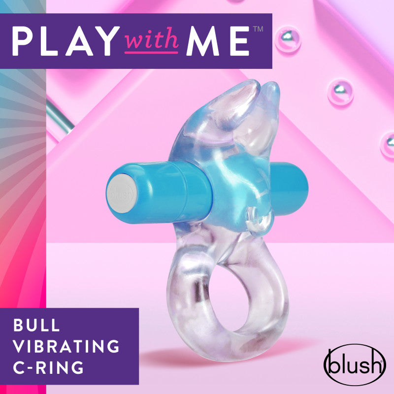 Play With Me Bull Vibrating Cock Ring Blue for Pleasure > Sex Toys > Couples Toys - Tophatter Daily Deals
