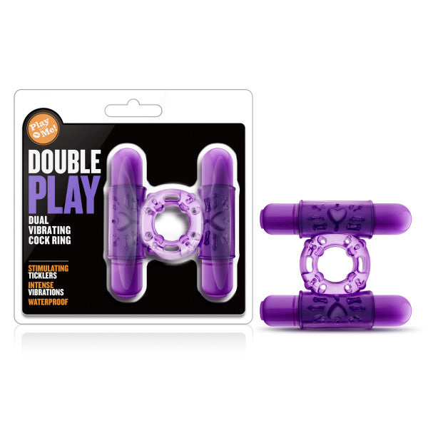 Play With Me Double Play – Dual Vibrating Cock Ring > Cock Ring > Vibrating - Tophatter Daily Deals