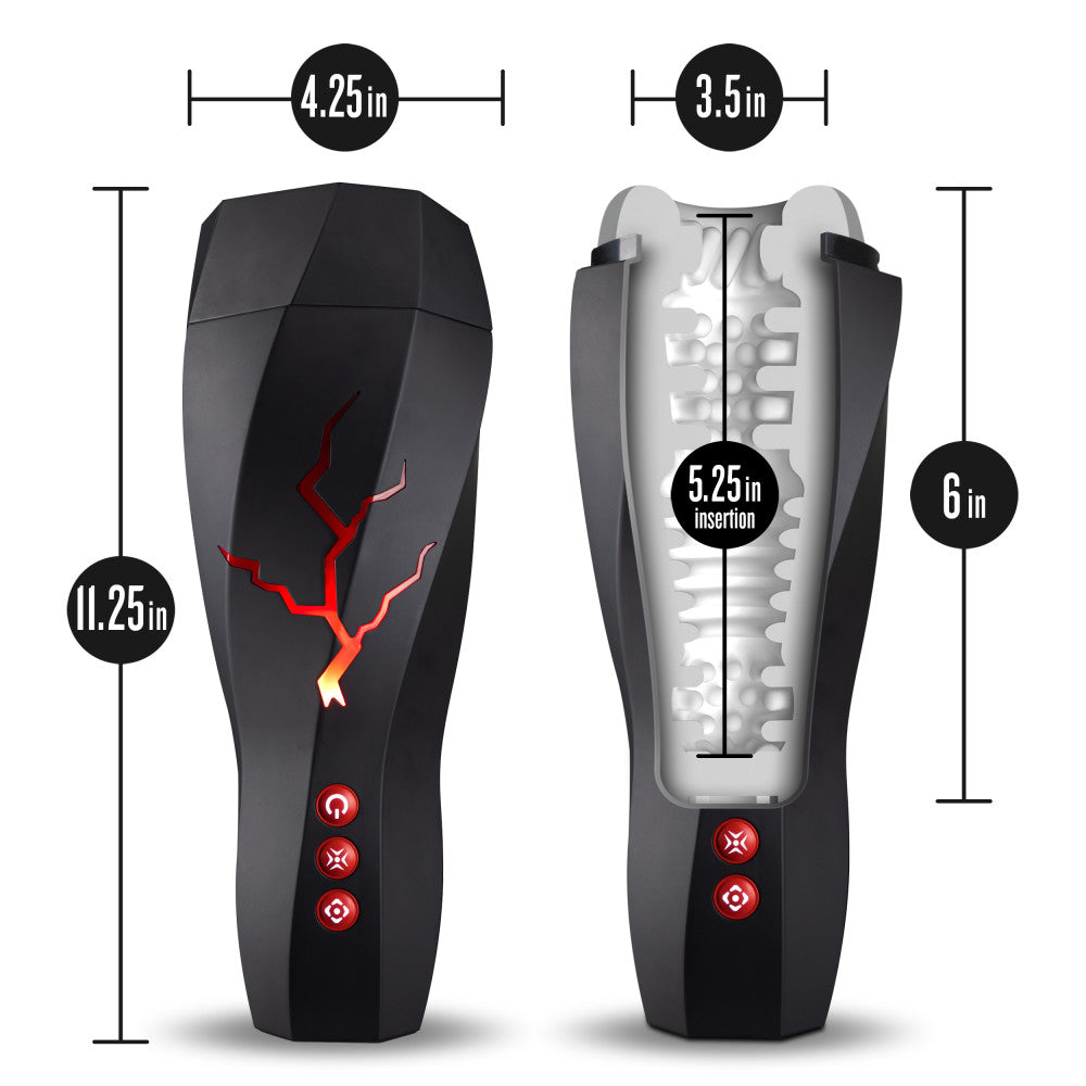 M for Men Storm (White) – Ribbed Masturbator Cup Vibrator with 7 Vibration Functions and Suction > Sex Toys For Men > Masturbators > Vibrating - Tophatter Daily Deals