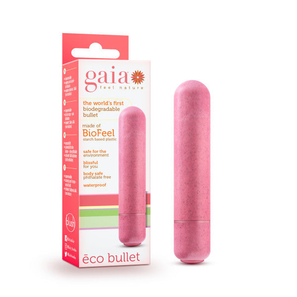 Gaia Eco Bullet (Coral) – Biodegradable Bullet > Vibrators > Mini Vibrators - Tophatter Daily Deals