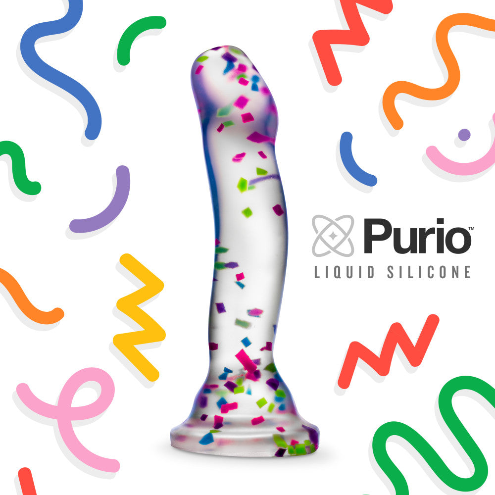 Hanky Panky Confetti Filled Clear 7.5" Dildo Glow in the Dark > Dildos > Realistic Dildos - Tophatter Daily Deals