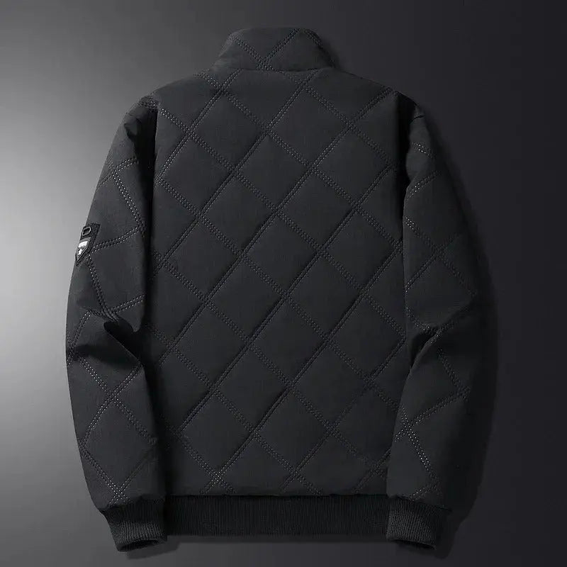 Windproof Men’s Jacket - Quilted Bomber Fleece Lined Hiking - Tophatter Daily Deals