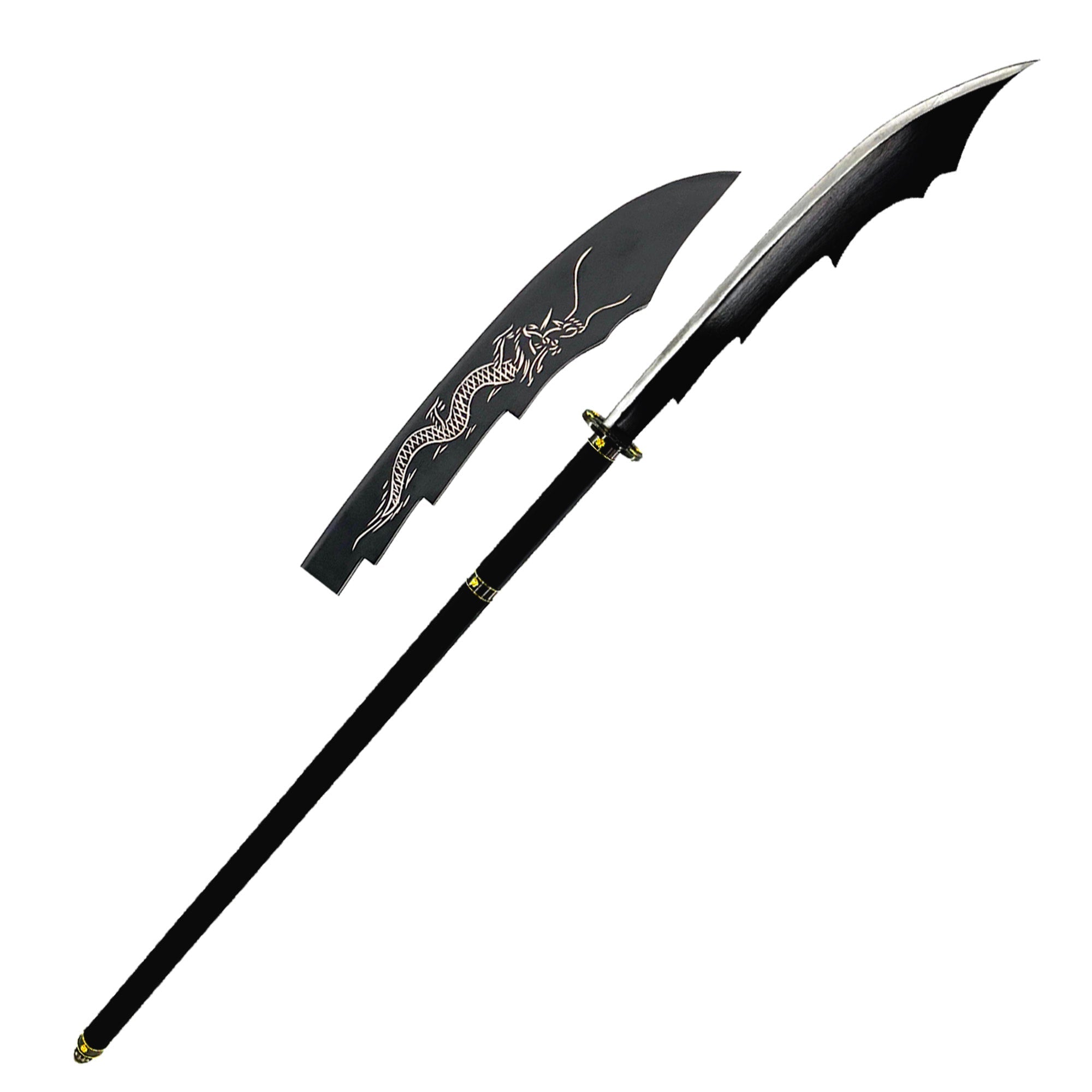 Black Dragon Naginata Swords - Tophatter Daily Deals