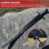Black Knight Heavy Duty Sparring Sword Handmade for Battle Swords - Tophatter Daily Deals