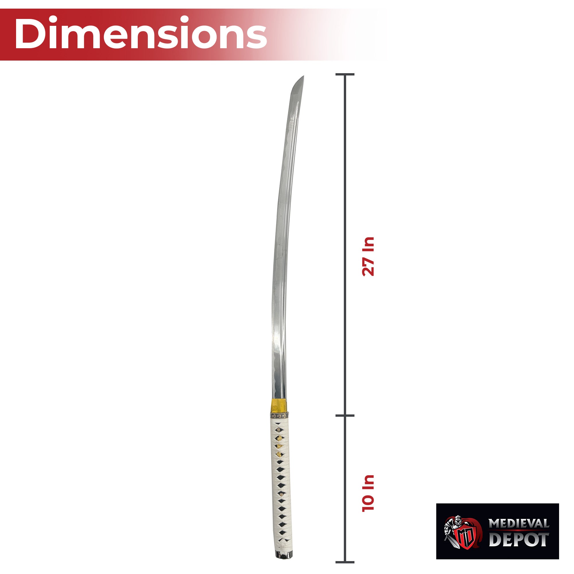 Black Widow Web Weaver Handmade Katana White swords - Tophatter Daily Deals