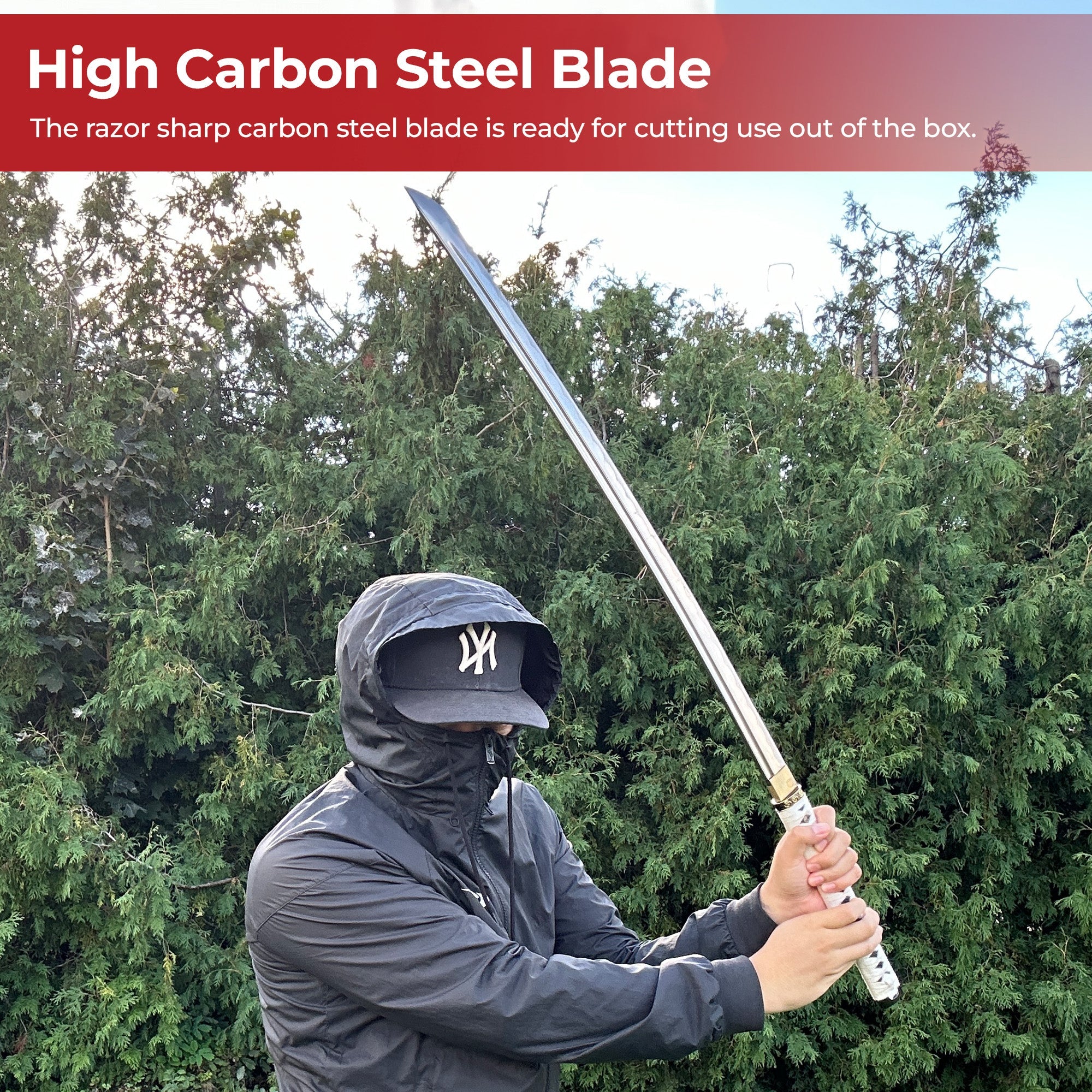 Black Widow Web Weaver Handmade Katana White swords - Tophatter Daily Deals