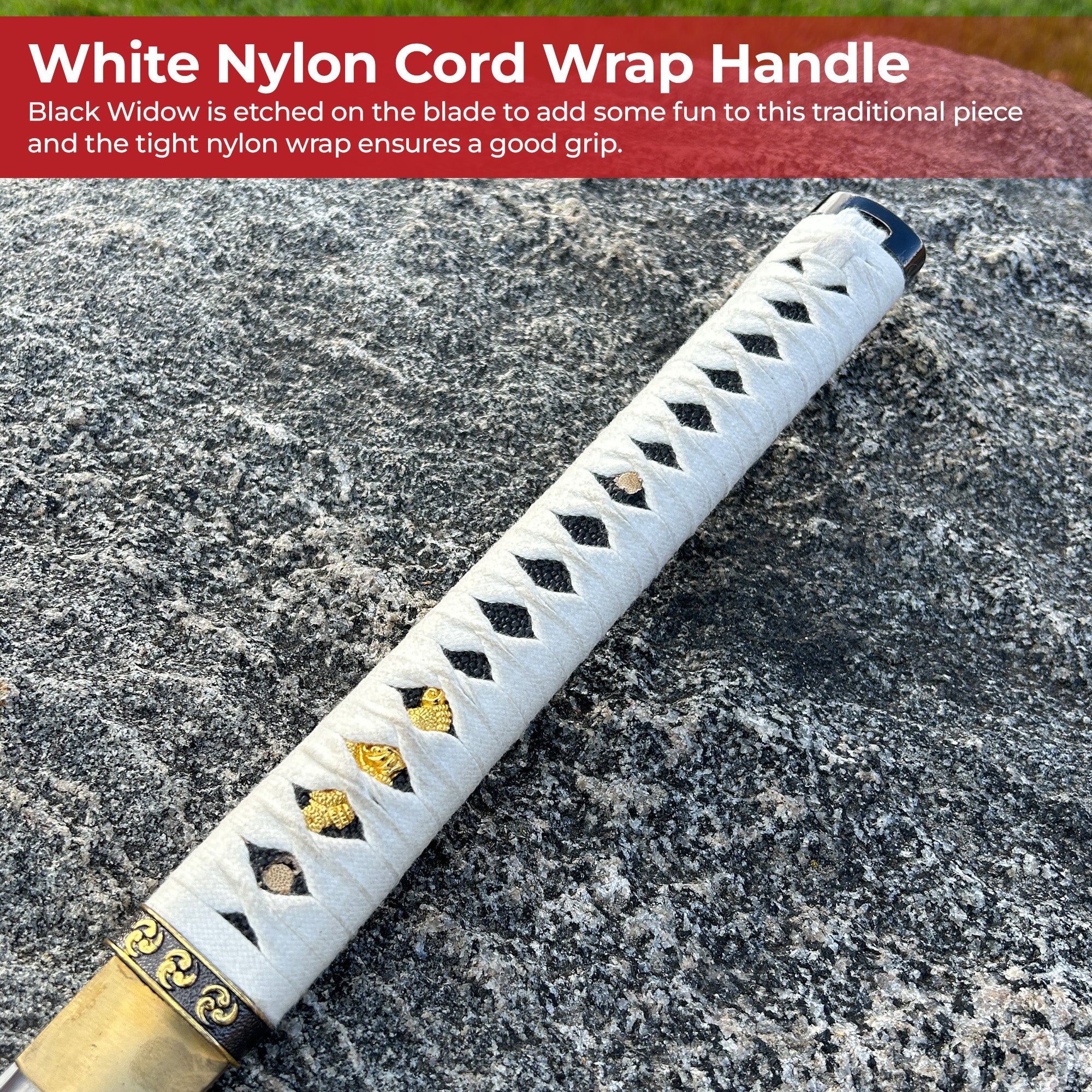 Black Widow Web Weaver Handmade Katana White swords - Tophatter Daily Deals