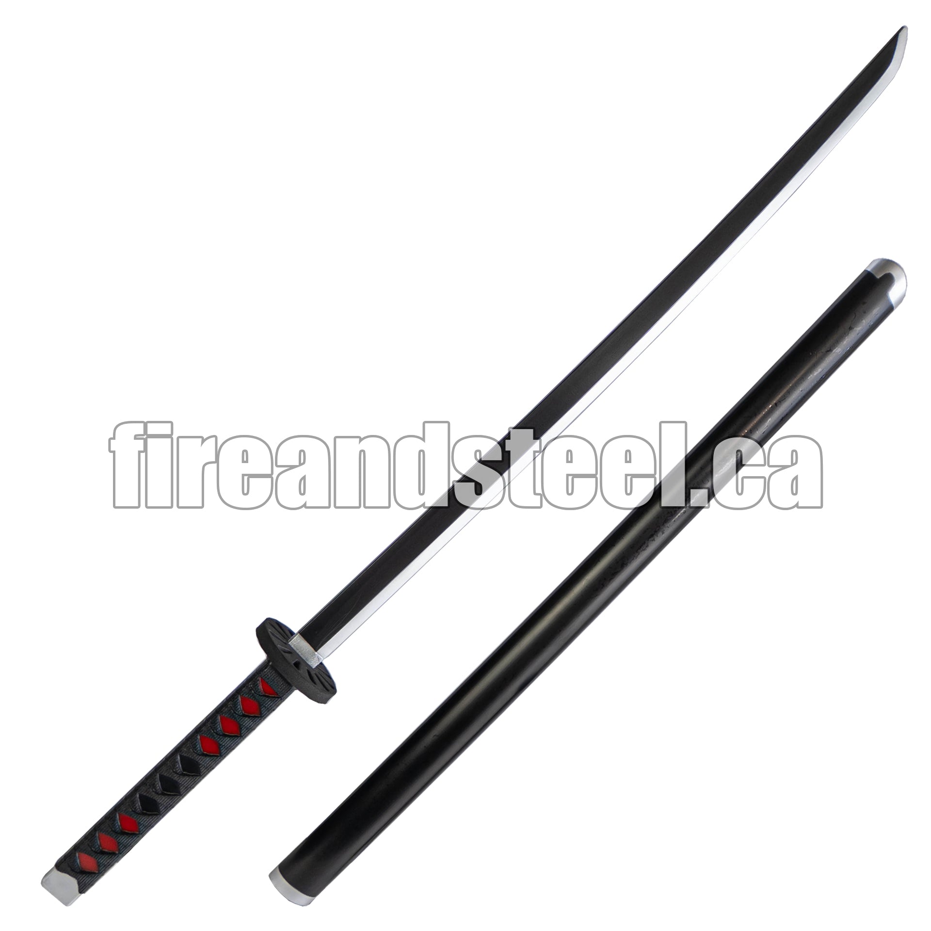 Tanjiro Kamado's Black Nichirin Katana with Sheath (High Density Foam) Anime Sword - Tophatter Daily Deals