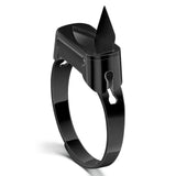 Metal Self Defense Ring Knife Black - Tophatter Daily Deals